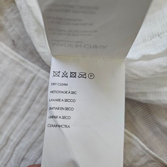 Club Monaco Ruffle Front Top, S, White - Picture 10 of 11